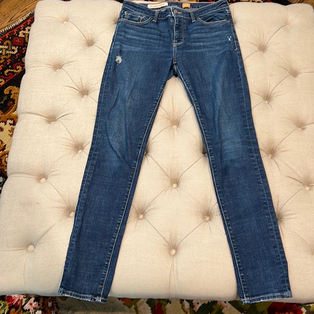 Pilcro medium wash mid-rise skinny jeans